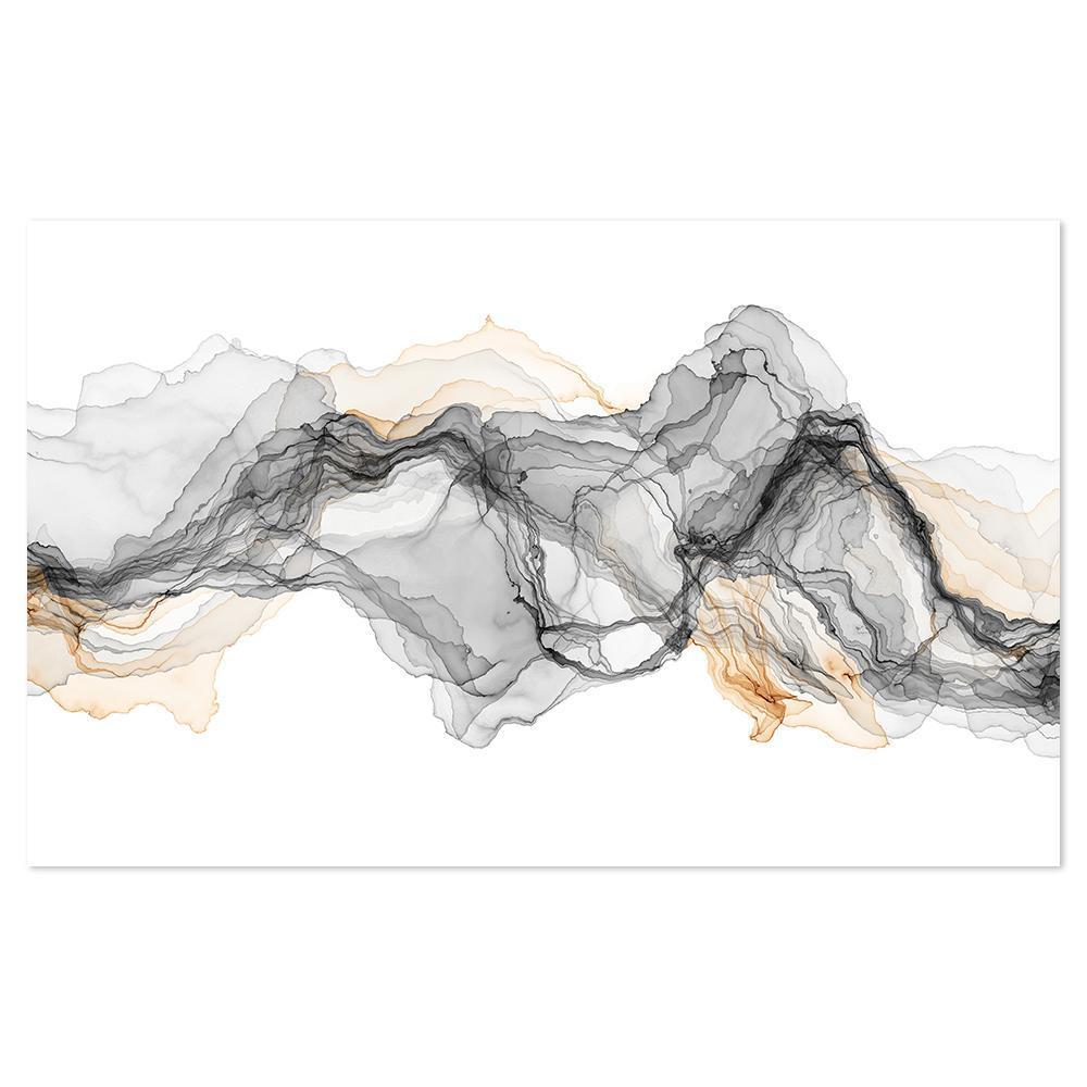 wall-art-print-canvas-poster-framed-Abstract Watercolour Art, Black, Grey And Tan, Rich Layers-by-Gioia Wall Art-Gioia Wall Art