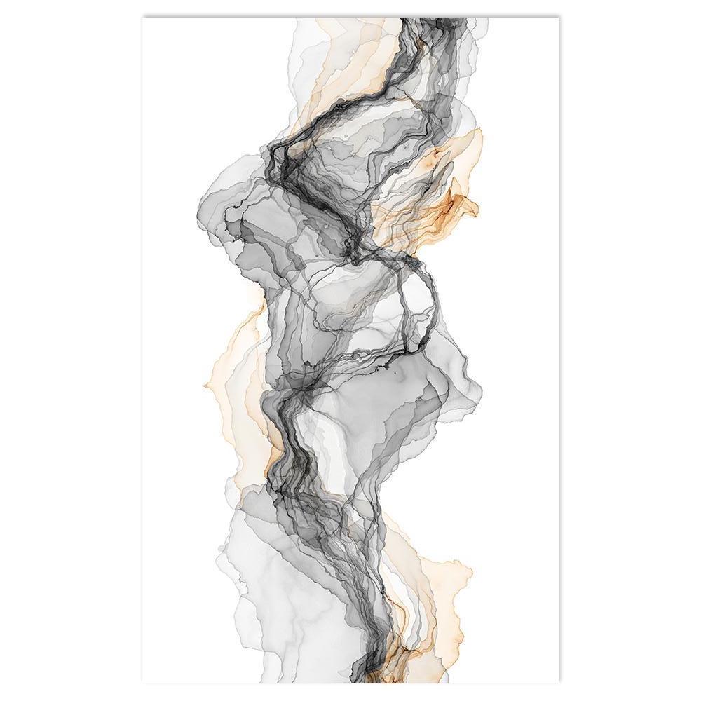 wall-art-print-canvas-poster-framed-Abstract Watercolour Art, Black, Grey And Tan, Rich Layers-by-Gioia Wall Art-Gioia Wall Art