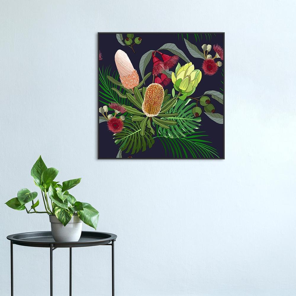 wall-art-print-canvas-poster-framed-Australia Native Flower, Banksia, Waratah And Protea-by-Gioia Wall Art-Gioia Wall Art