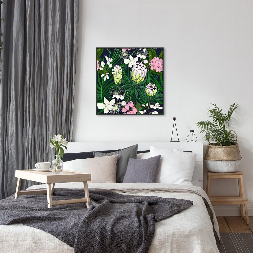 wall-art-print-canvas-poster-framed-Australian Native Flowers, Lime Flower, Protea And Pink Lilly Pilly-by-Gioia Wall Art-Gioia Wall Art