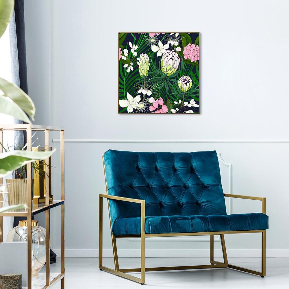 wall-art-print-canvas-poster-framed-Australian Native Flowers, Lime Flower, Protea And Pink Lilly Pilly-by-Gioia Wall Art-Gioia Wall Art