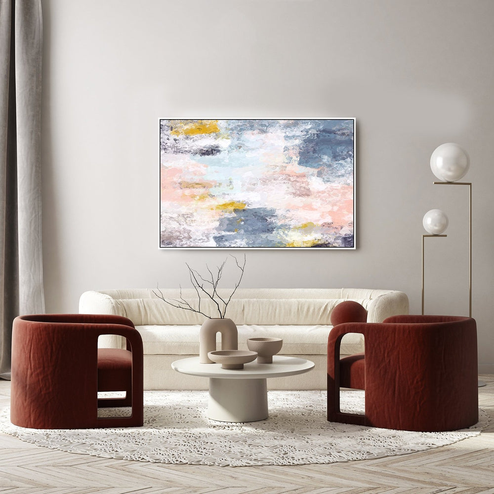 wall-art-print-canvas-poster-framed-Blue And Blush Abstract-by-Gioia Wall Art-Gioia Wall Art