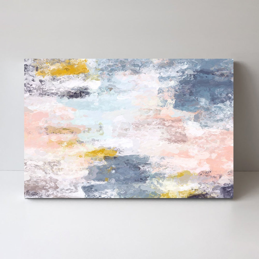 wall-art-print-canvas-poster-framed-Blue And Blush Abstract-by-Gioia Wall Art-Gioia Wall Art