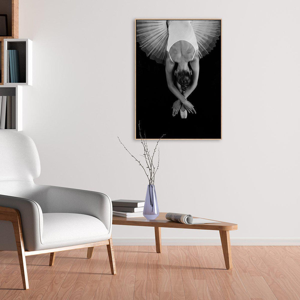 wall-art-print-canvas-poster-framed-Dancing Girl In White Dress-by-Gioia Wall Art-Gioia Wall Art