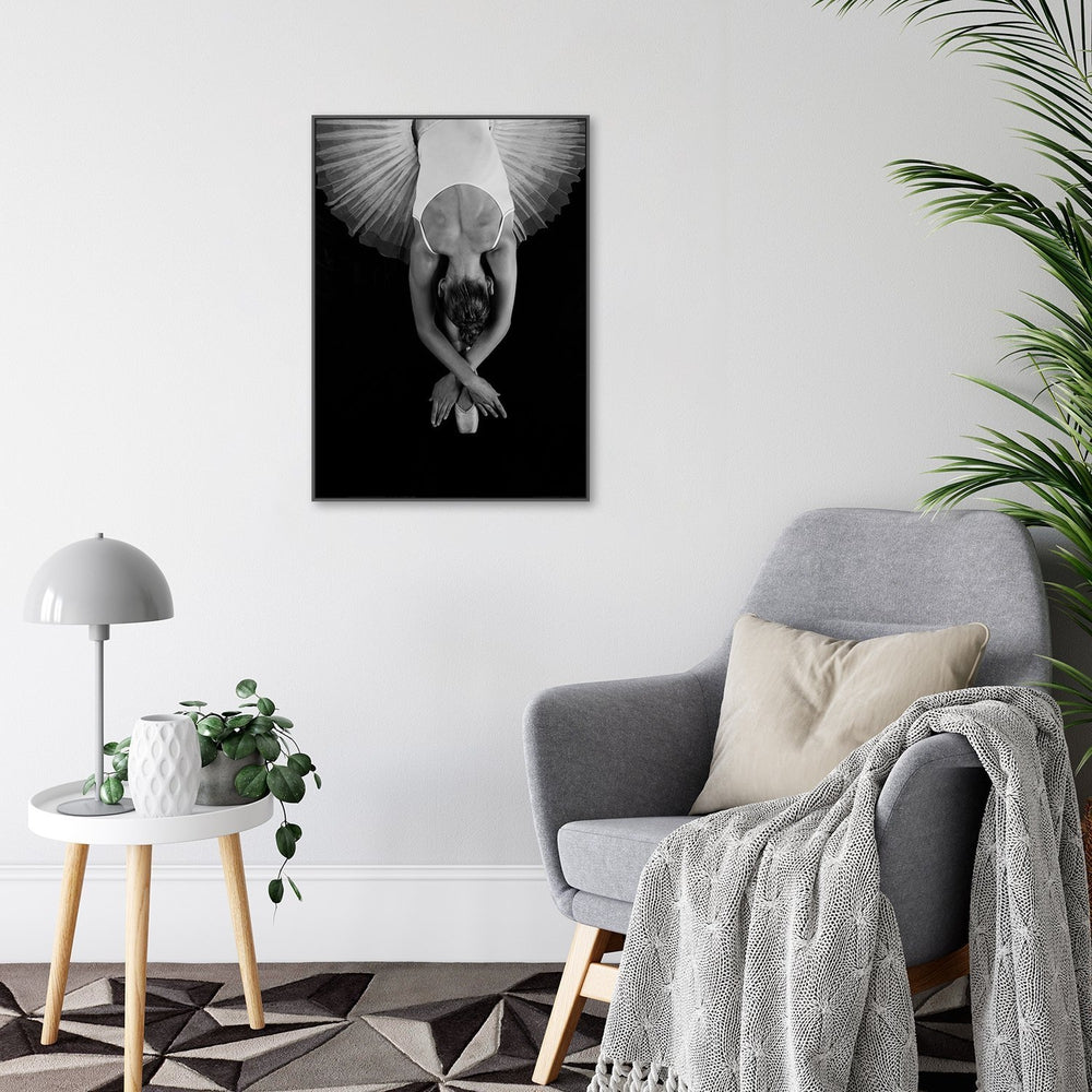 wall-art-print-canvas-poster-framed-Dancing Girl In White Dress-by-Gioia Wall Art-Gioia Wall Art