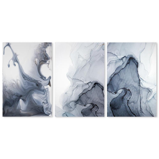 wall-art-print-canvas-poster-framed-Misty Fog, Ink Painting Art, Set Of 3-by-Gioia Wall Art-Gioia Wall Art