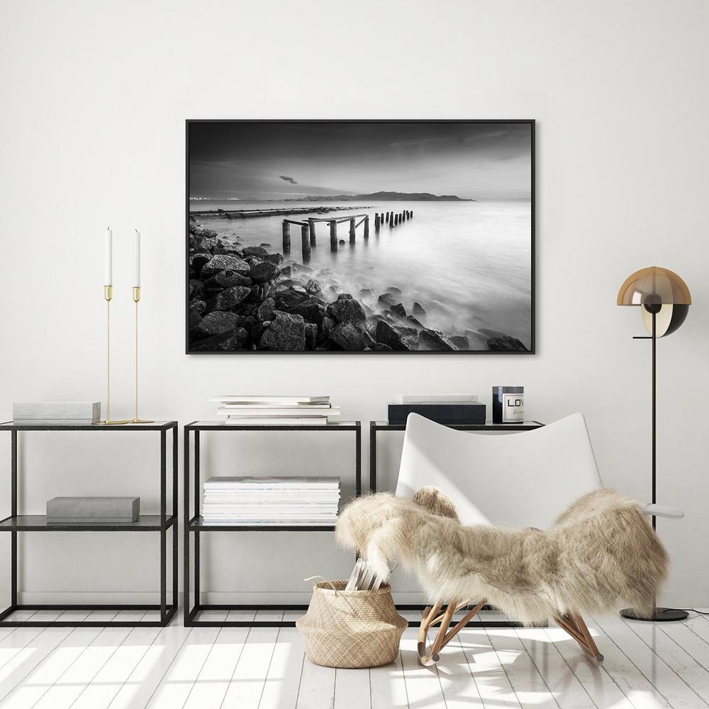 wall-art-print-canvas-poster-framed-Misty Shore-by-Gioia Wall Art-Gioia Wall Art