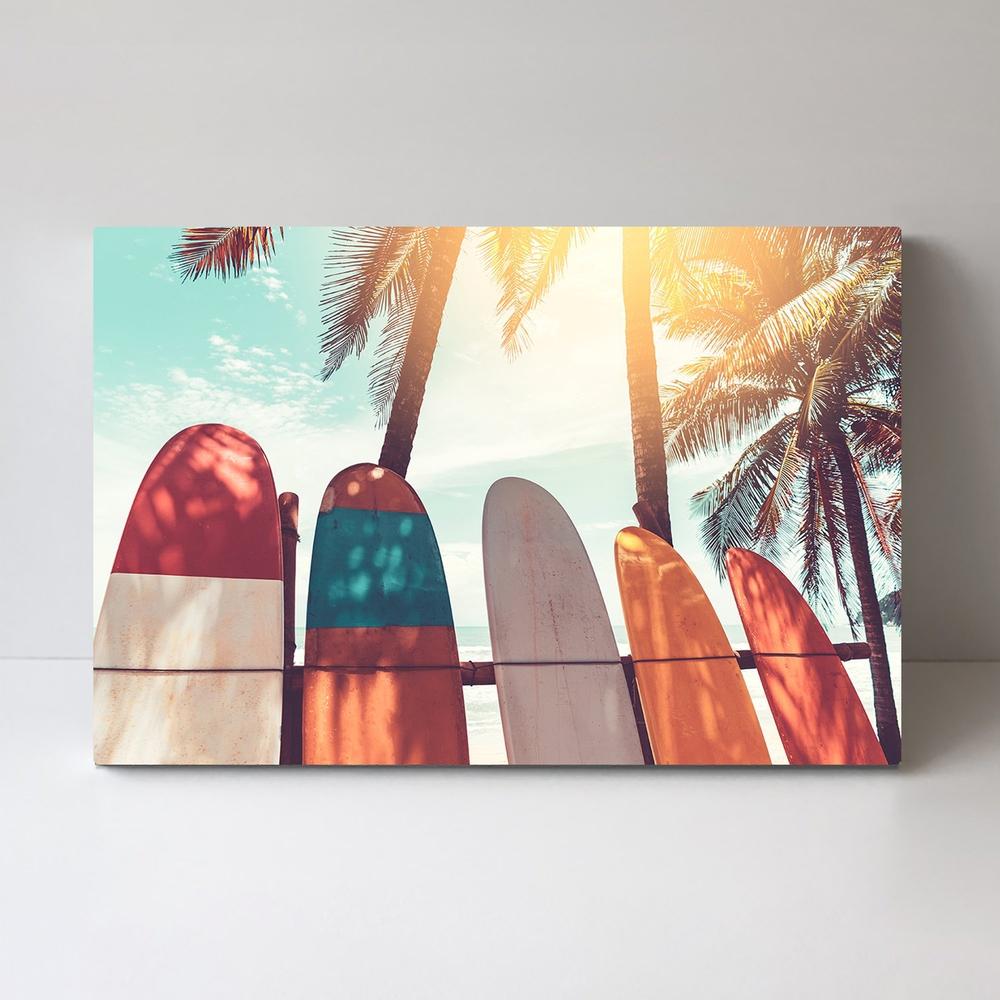 wall-art-print-canvas-poster-framed-Surf Boards And Summer Sunshine-by-Gioia Wall Art-Gioia Wall Art