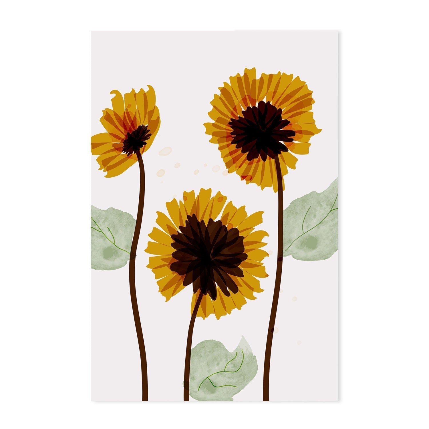 wall-art-print-canvas-poster-framed-Yellow Sunflower, Style B-GIOIA-WALL-ART