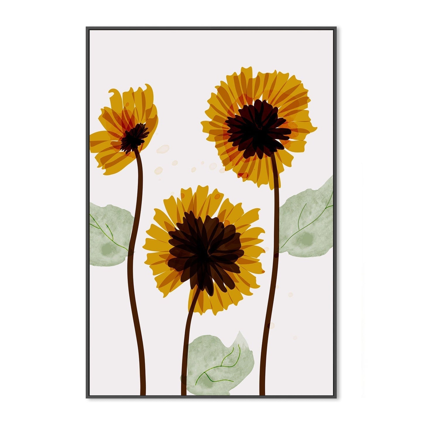 wall-art-print-canvas-poster-framed-Yellow Sunflower, Style B-GIOIA-WALL-ART
