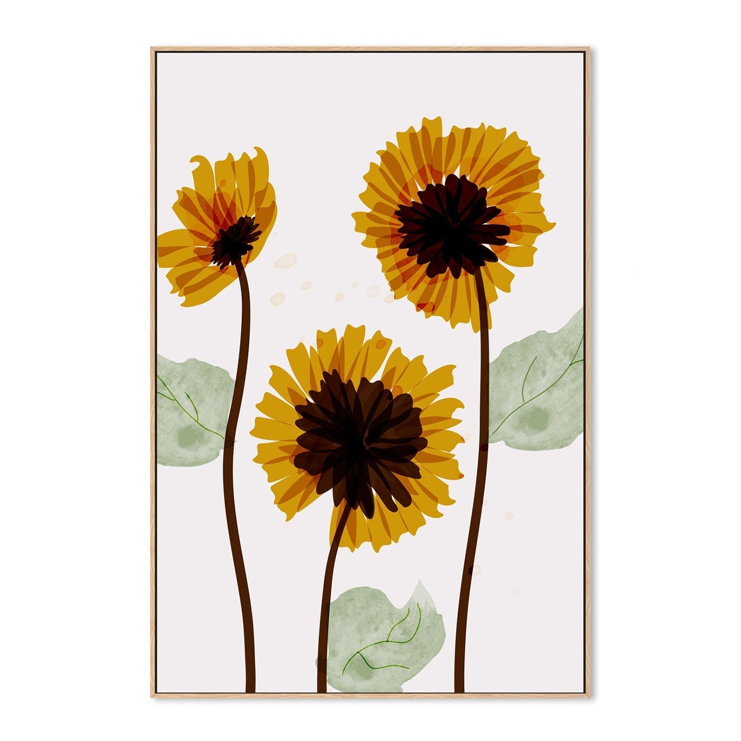 wall-art-print-canvas-poster-framed-Yellow Sunflower, Style B-GIOIA-WALL-ART