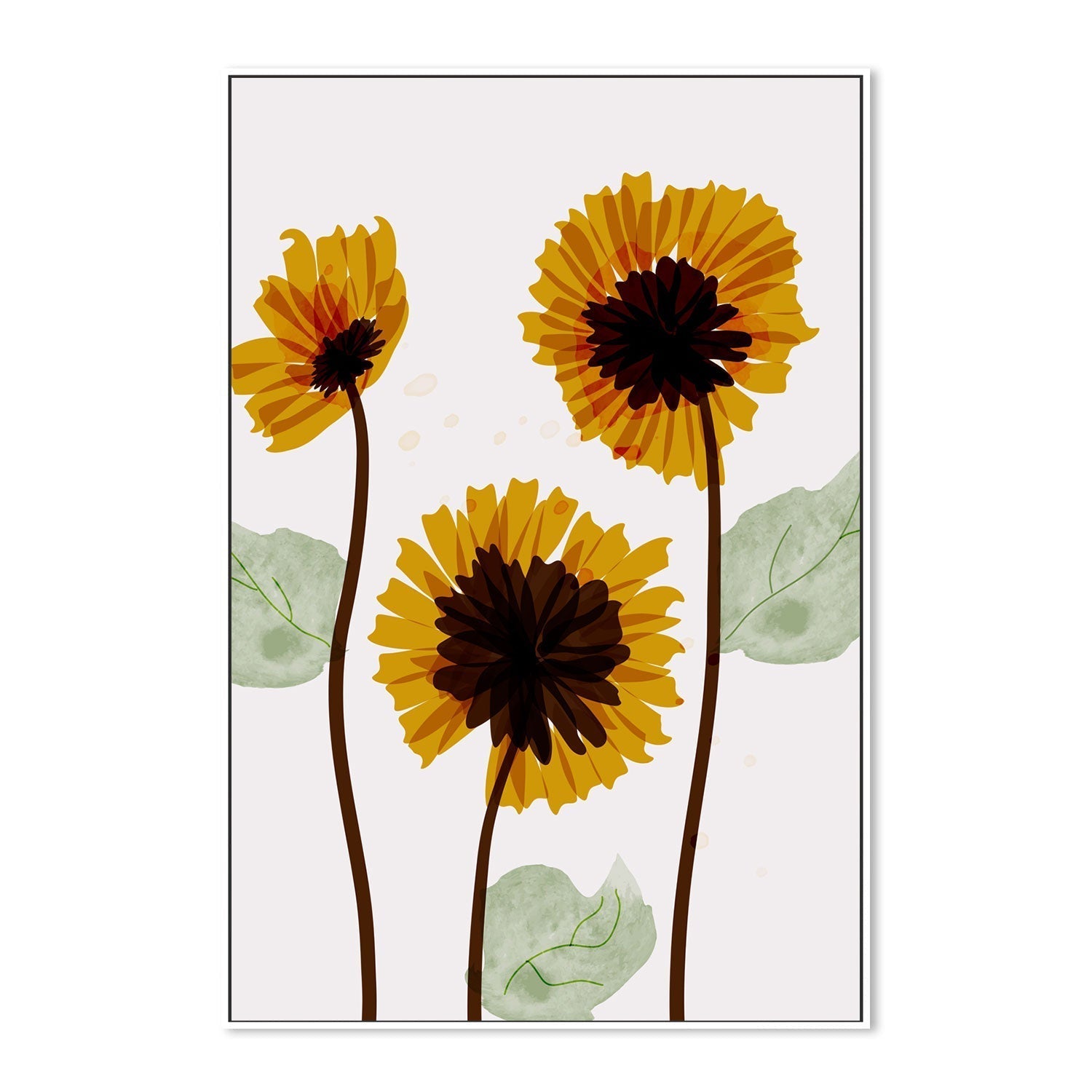 wall-art-print-canvas-poster-framed-Yellow Sunflower, Style B-GIOIA-WALL-ART