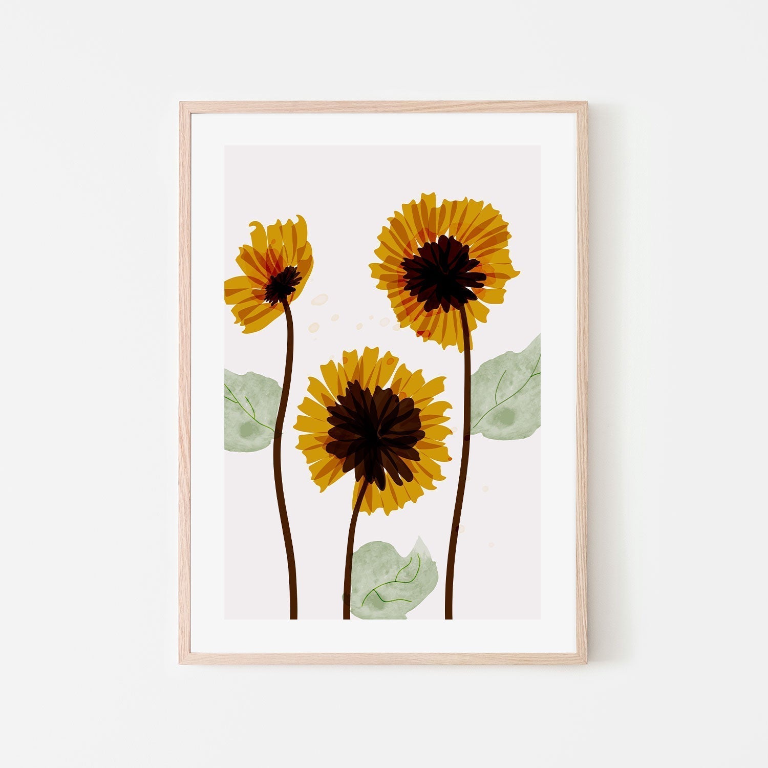 wall-art-print-canvas-poster-framed-Yellow Sunflower, Style B-GIOIA-WALL-ART